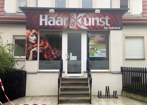 Friseursalon Außenwerbung