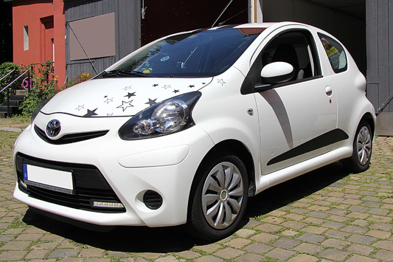 Toyota Aygo Teilfolierung