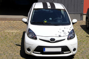 Toyota Aygo Teilfolierung