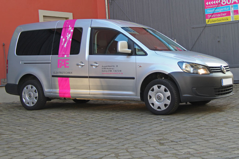 VW Caddy Teilfolierung